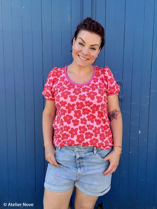 Viskose Jersey - Happy Flowers - by Cherry Picking - rot - rosa
